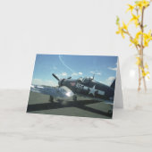 Carte de voeux F4U-1 Corsair (Fleur jaune)
