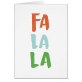 Carte de voeux Fa La La White (Devant)