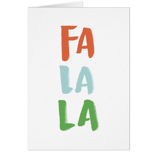 Carte de voeux Fa La La White (Devant)