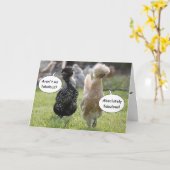 Carte de voeux fabuleuse de poulets (Fleur jaune)