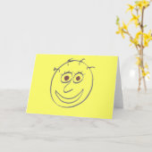 Carte de voeux Faces amusante (Fleur jaune)
