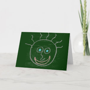 Carte de voeux Faces amusante