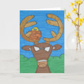 Carte de voeux fâchée de mâle (Fleur jaune)