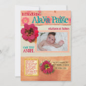 Carte de voeux Faire-part de naissance de couvertu (Devant)