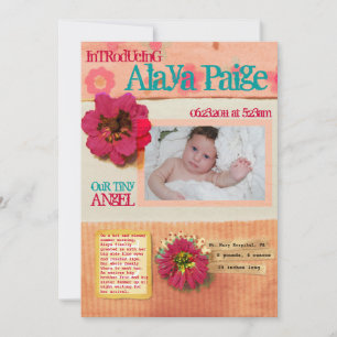 Carte de voeux Faire-part de naissance de couvertu