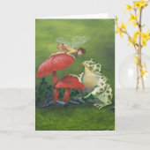 Carte de voeux "Fairy and Frog" (Fleur jaune)