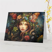 Carte de voeux Fairy Art (Fleur jaune)