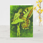 Carte de voeux Fairy Dancing (Fleur jaune)