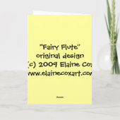 Carte de voeux Fairy Flute (Dos)