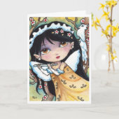 Carte de voeux Fairy Flute (Fleur jaune)