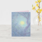 Carte de voeux Fairy Moon (Fleur jaune)
