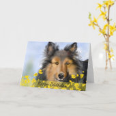 Carte de voeux faite sur commande d'anniversaire (Fleur jaune)