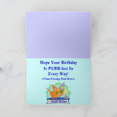 Carte de voeux faite sur commande de chat (Intérieur)