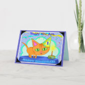 Carte de voeux faite sur commande de chat (Devant)