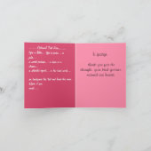 Carte de voeux faite sur commande de fleurs roses (Intérieur)