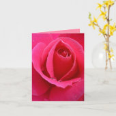 Carte de voeux faite sur commande de fleurs roses (Fleur jaune)