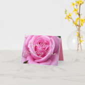 Carte de voeux faite sur commande de fleurs roses (Fleur jaune)