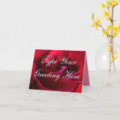 Carte de voeux faite sur commande de fleurs rouges (Fleur jaune)