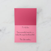 Carte de voeux faite sur commande de fleurs rouges (Intérieur)