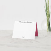 Carte de voeux faite sur commande de fleurs rouges (Dos)