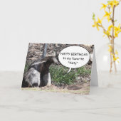 Carte de voeux faite sur commande de fourmilier (Fleur jaune)