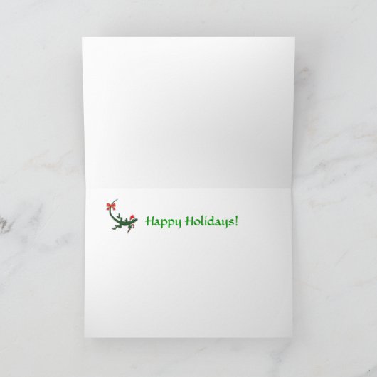 Carte de voeux faite sur commande de lézard mignon (Intérieur)