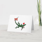 Carte de voeux faite sur commande de lézard mignon (Devant)