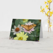 Carte de voeux faite sur commande de papillon (Fleur jaune)