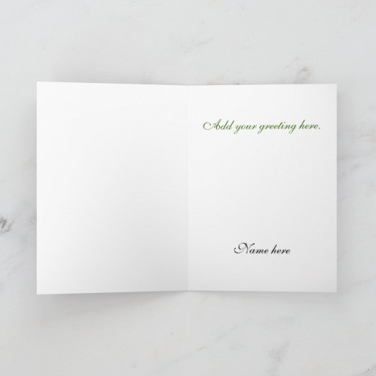 Carte de voeux faite sur commande d'edelweiss (Intérieur)