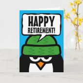 Carte de voeux faite sur commande d'oiseau drôle (Fleur jaune)