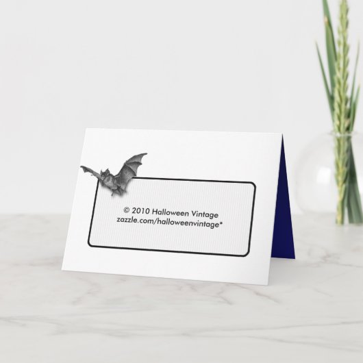 Carte de voeux faite sur commande hantée de manoir (Dos)