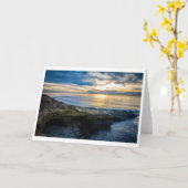 Carte de voeux - falaises d'océan (Fleur jaune)