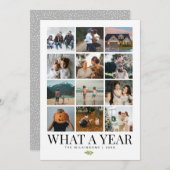 Carte de vœux familiale de fin d'année Quelles pho (Devant / Derrière)