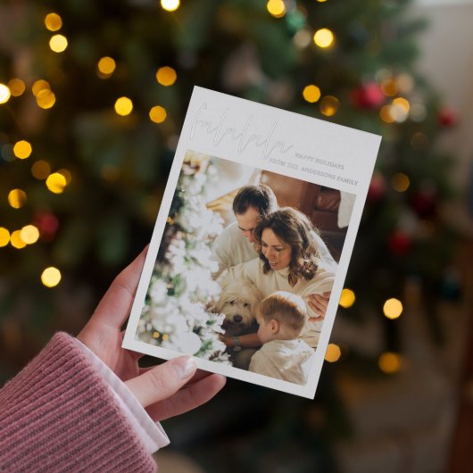 Carte de voeux Familiale Falalala | Joyeuses Fêtes