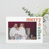 Carte de vœux familiale rétro joyeuse ambiance Pho (Debout devant)