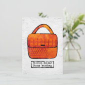 Carte de voeux Fancy Handbag - Drôle sac (Debout devant)