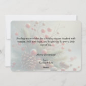 Carte de vœux fantaisiste de Cardinal et baies d'h (Dos)