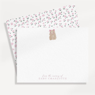 Carte de vœux fantaisiste pour la nurserie de lapi