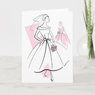 Carte de voeux Fashion Bride Pink Group