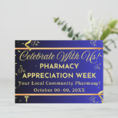 Carte de voeux Faux Gold Pharmacy (Debout devant)