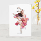 carte de vœux fée (Fleur jaune)