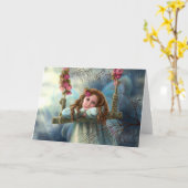 Carte de voeux, Fée (Fleur jaune)