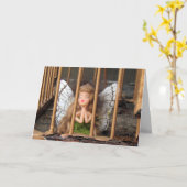 Carte de voeux fée capturée (Fleur jaune)