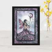 Carte de voeux Fée Purple Dream (Fleur jaune)