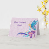 Carte de voeux féerie (Fleur jaune)