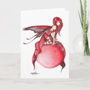 Carte de voeux féerique de bulle d'écarlate