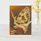 carte de voeux féerique de couples (Fleur jaune)