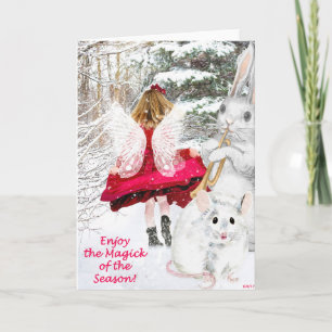 Carte de voeux féerique de Noël