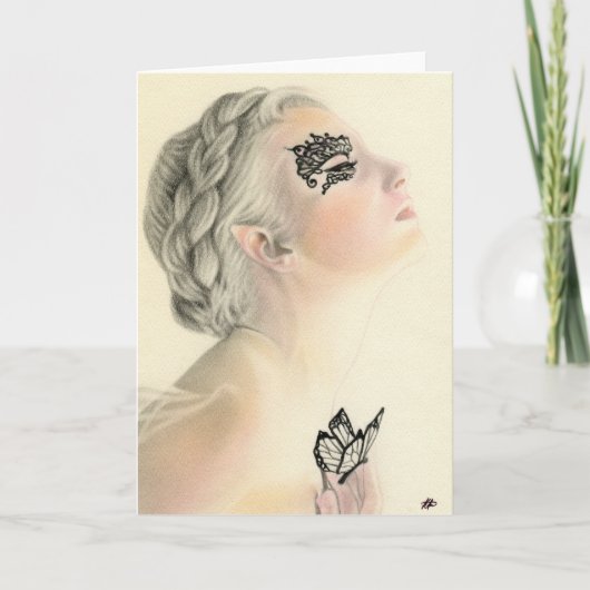 Carte de voeux féerique de papillon (Devant)