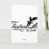 Carte de voeux féerique d'indigo (Dos)